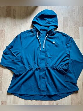 Uniform Wonderwink Renew Teal Hooded Zippered Nursing RN Jacket